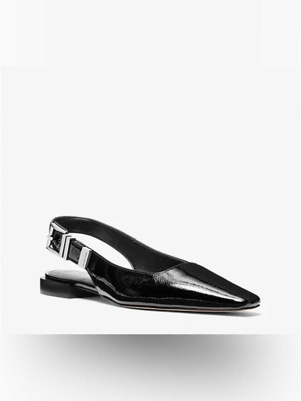 MICHAEL Michael‎ Kors Darrington Crackled Patent Leather Flat Shoes 9